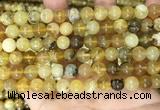 COP1760 15.5 inches 8mm round yellow opal beads wholesale