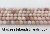 COP1850 15.5 inches 10mm faceted round pink opal gemstone beads wholesale