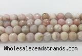 COP1851 15.5 inches 12mm faceted round pink opal gemstone beads wholesale