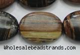 COP217 15.5 inches 22*30mm oval natural brown opal gemstone beads