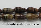 COP237 15.5 inches 8*16mm teardrop natural brown opal gemstone beads