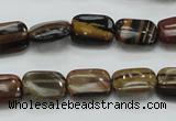 COP248 15.5 inches 10*14mm rectangle natural brown opal gemstone beads