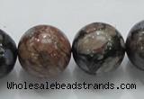 COP250 15.5 inches 20mm round natural grey opal gemstone beads