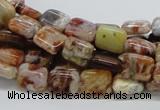 COP305 15.5 inches 8*10mm rectangle brandy opal gemstone beads wholesale