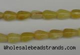 COP337 15.5 inches 6*9mm teardrop yellow opal gemstone beads