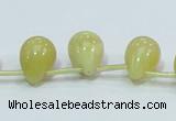 COP357 15.5 inches 13*18mm teardrop yellow opal gemstone beads