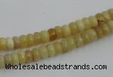 COP370 15.5 inches 4*6mm rondelle yellow opal gemstone beads