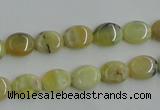 COP375 15.5 inches 8*10mm oval yellow opal gemstone beads wholesale