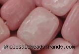 COP428 15.5 inches 20*30mm rectangle Chinese pink opal gemstone beads