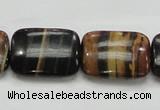 COP433 15.5 inches 18*25mm rectangle natural brown opal gemstone beads