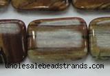 COP434 15.5 inches 22*30mm rectangle natural brown opal gemstone beads