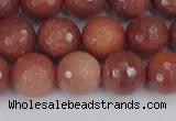 COP444 15.5 inches 10mm faceted round African blood jasper beads