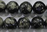 COP457 15.5 inches 16mm round natural grey opal gemstone beads