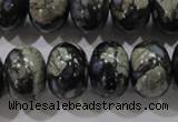 COP473 15.5 inches 13*18mm rondelle natural grey opal gemstone beads