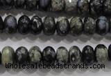 COP475 15.5 inches 6*10mm faceted rondelle natural grey opal beads