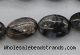 COP496 15.5 inches 10*14mm oval natural grey opal gemstone beads