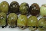 COP552 15.5 inches 15*20mm rondelle yellow & green natural opal beads