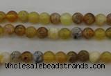 COP586 15.5 inches 4mm round natural yellow & green opal beads