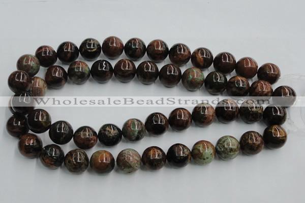 COP601 15.5 inches 16mm round green opal gemstone beads wholesale