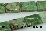 COP688 15.5 inches 13*18mm rectangle green opal gemstone beads