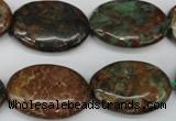 COP758 15.5 inches 18*25mm oval green opal gemstone beads