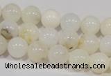 COP902 15.5 inches 10mm round natural white opal gemstone beads