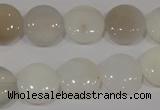 COP905 15.5 inches 14mm flat round natural white opal gemstone beads