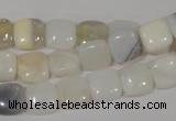 COP909 15.5 inches 10*10mm square natural white opal gemstone beads