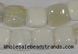 COP910 15.5 inches 14*14mm square natural white opal gemstone beads