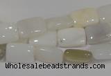 COP913 15.5 inches 12*16mm rectangle natural white opal gemstone beads