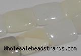 COP915 15.5 inches 15*20mm rectangle natural white opal gemstone beads