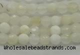 COP930 15.5 inches 4mm faceted round white opal gemstone beads