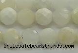 COP932 15.5 inches 8mm faceted round white opal gemstone beads