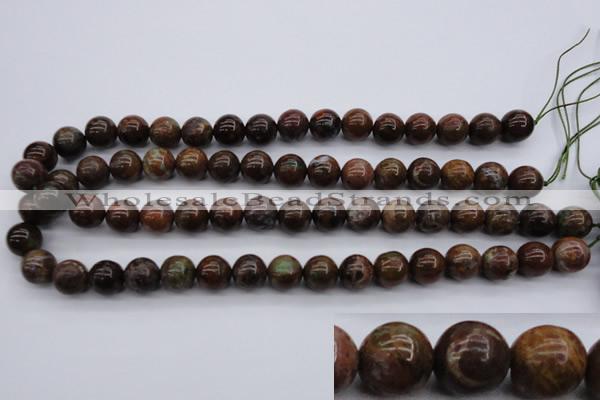 COP954 15.5 inches 12mm round green opal gemstone beads wholesale