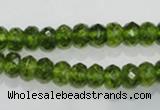 COQ100 15.5 inches 5*8mm faceted rondelle dyed olive quartz beads