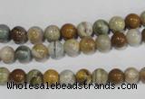 COS161 15.5 inches 6mm round ocean stone beads wholesale