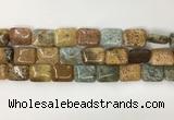 COS253 15.5 inches 13*18mm rectangle ocean stone beads wholesale