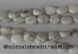 COV05 15.5 inches 6*8mm oval white howlite beads wholesale