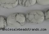 COV155 15.5 inches 15*20mm oval white howlite beads wholesale