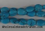 COV20 15.5 inches 8*10mm oval synthetic turquoise beads wholesale