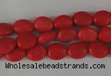 COV23 15.5 inches 8*10mm oval synthetic coral beads wholesale