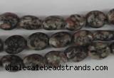 COV31 15.5 inches 8*10mm oval leopard skin jasper beads wholesale