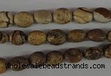 COV34 15.5 inches 8*10mm oval picture jasper beads wholesale