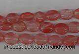 COV44 15.5 inches 8*10mm oval cherry quartz beads wholesale