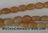 COV47 15.5 inches 8*10mm oval pink aventurine beads wholesale