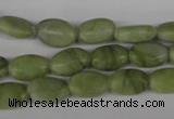 COV56 15.5 inches 8*12mm oval seaweed jade gemstone beads wholesale