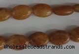 COV69 15.5 inches 10*14mm oval yellow jade beads wholesale