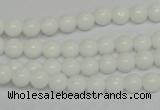 CPB02 15.5 inches 6mm round white porcelain beads wholesale