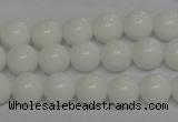 CPB04 15.5 inches 10mm round white porcelain beads wholesale