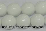 CPB08 15.5 inches 18mm round white porcelain beads wholesale